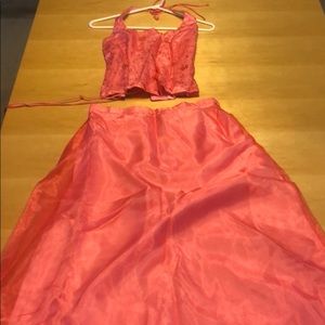 Formal 2 piece halter dress